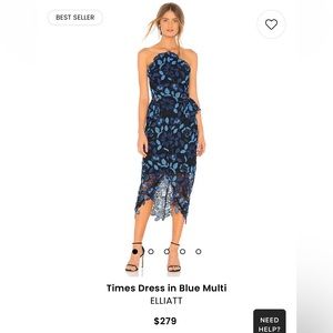 Times Dress in Blue Multi - Elliatt